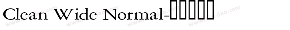 Clean Wide Normal字体转换